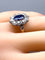 50 Bague marguerite en or 18 carats, saphir et diamants 58 Facettes AB735