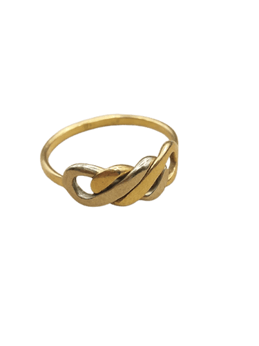 Bague 51 Bague Infinity en or blanc et jaune 18 ct 58 Facettes CV-089