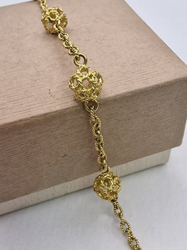 Bracelet motif nœud vintage en or jaune 18 ct 58 Facettes CV-092