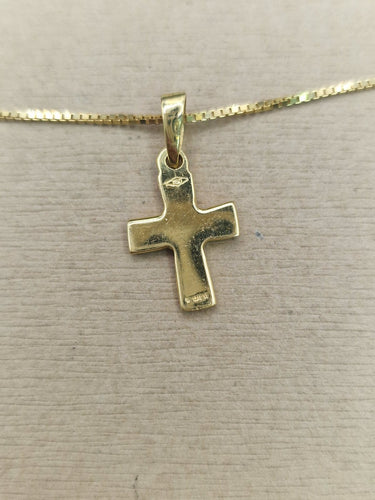 Pendentif croix vintage en or jaune 18 ct 58 Facettes CV-094