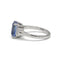 54 Bague en platine, diamants et saphir Ceylan non chauffé 3,50 ct 58 Facettes SA028