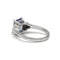 54 Bague en platine, diamants et saphir Ceylan non chauffé 3,50 ct 58 Facettes SA028