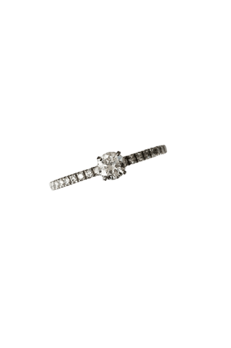 48 Cartier Étincelle - Bague solitaire en platine et diamants 58 Facettes Cartier 025