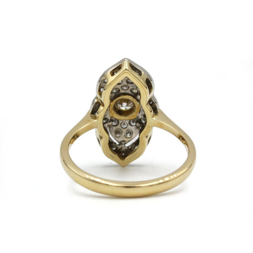 55 Bague marquise Art déco en or 750 et diamants 58 Facettes SA012