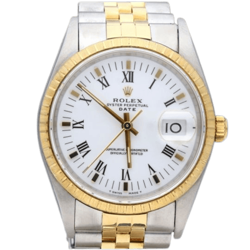 Montre Rolex Date - Montre 34 mm en or jaune et acier 58 Facettes MT46945