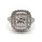53 Bague diamant princesse en or blanc 18K et diamants 58 Facettes BO/260041