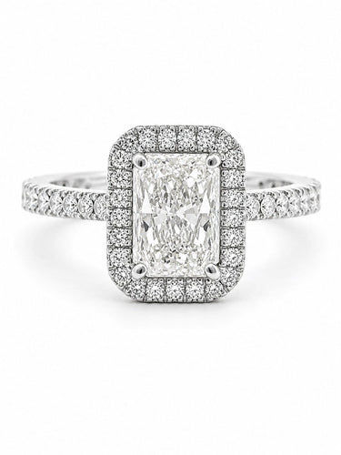 50.5 Solitaire - Bague en or blanc 18 carats et diamants 58 Facettes 13181