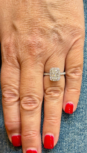 50.5 Solitaire - Bague en or blanc 18 carats et diamants 58 Facettes 13181