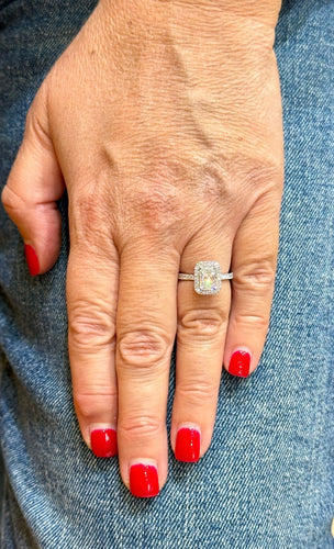 50.5 Solitaire - Bague en or blanc 18 carats et diamants 58 Facettes 13181