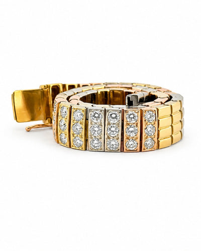 Van Cleef & Arpels - Bracelet 3 ors et diamants 58 Facettes Vca