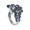 Bague 53 Boucheron Héra, Le Paon - Bague en or gris, saphirs et diamants 58 Facettes 58FC61