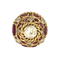 47 Bague dôme en or jaune et or gris, diamant 1 ct et rubis 58 Facettes GoldenL-1