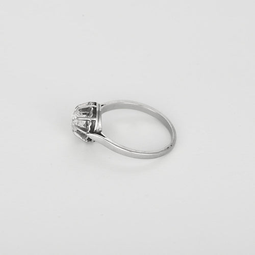 54 Bague solitaire en or gris et diamant taille ancienne 0,70 ct 58 Facettes GoldenL-3