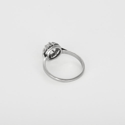 Bague 54 Bague solitaire en or gris et diamant taille ancienne 0,70 ct 58 Facettes GoldenL-3
