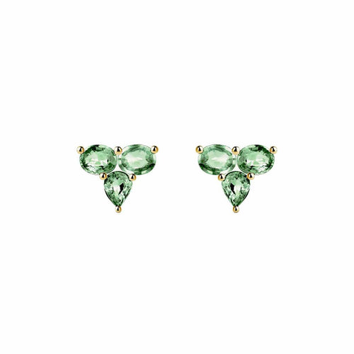 Boucles d'oreilles AITCHES Eden - Boucles d'oreilles en or 18K et saphirs verts 58 Facettes GER1124TL