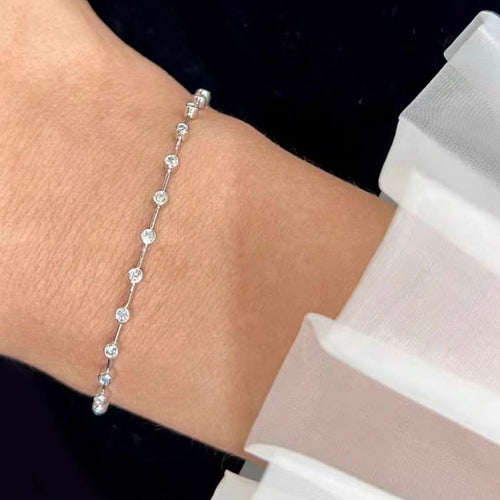 Embrace - Bracelet tennis en or blanc et diamants 58 Facettes GBT1040WG