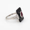 Bague 48 Bague cocktail Art déco en platine 900, rubis, onyx et diamants 58 Facettes G13439
