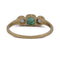55 Bague vintage en or jaune 18 kt, émeraude et diamants 58 Facettes AN707 P8 (0969)