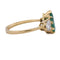 Bague 55 Bague vintage en or jaune 18 kt, émeraude et diamants 58 Facettes AN706 (05119)