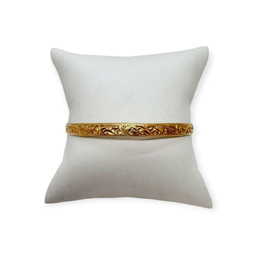 Bracelet jonc gravé en or jaune 58 Facettes 330096920