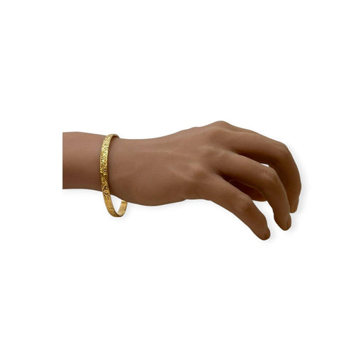 Bracelet jonc gravé en or jaune 58 Facettes 330096920