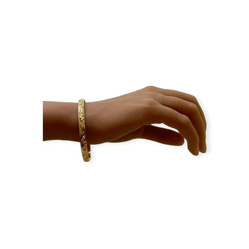 Bracelet jonc gravé en or jaune 58 Facettes 330096921