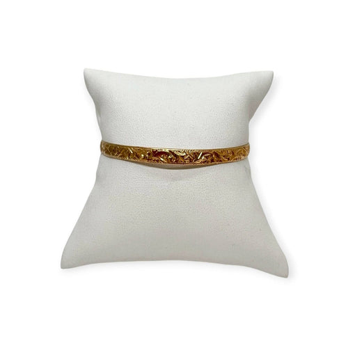 Bracelet jonc gravé en or jaune 58 Facettes 330096921