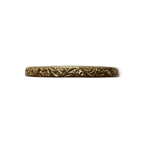 Bracelet jonc gravé en or jaune 58 Facettes 330096921