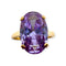 58 Bague en or jaune 750 avec pierre type améthyste 58 Facettes 330098926