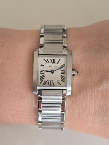 Cartier Tank Française - Montre en acier inoxydable 58 Facettes 1