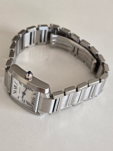 Cartier Tank Française - Montre en acier inoxydable 58 Facettes 1