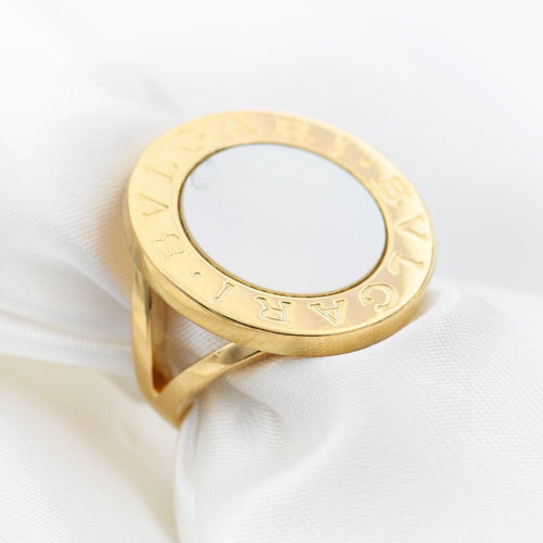 54 Bulgari Big - Bague en or 18 carats et nacre 58 Facettes 560A26_M