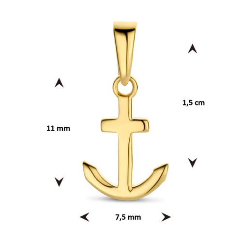 Pendentif Pendentif ancre en or jaune 14k 58 Facettes EEA4346511EA4A97A6494B9770F753D6