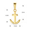 Pendentif Pendentif ancre en or jaune 14k 58 Facettes EEA4346511EA4A97A6494B9770F753D6