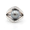60 Salvini - Bague en or blanc, perle de Tahiti et diamants 58 Facettes 396T20_M