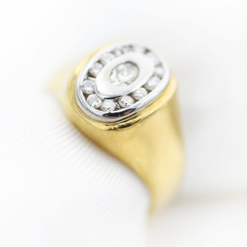 54 Bague de petit doigt en or jaune 18 kt et diamants 58 Facettes 462A26_M
