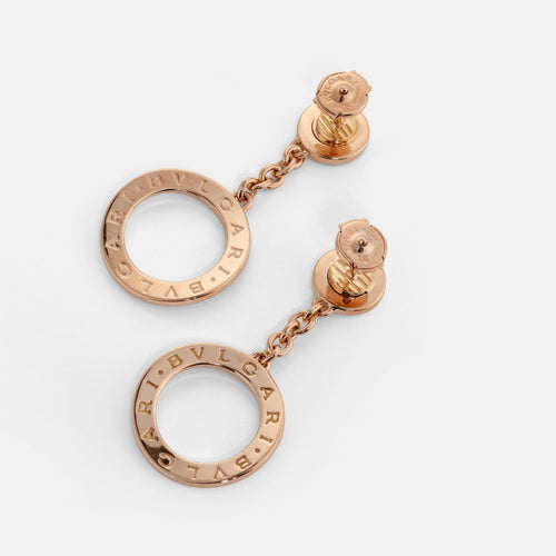 Bvlgari Bvlgari - Boucles d'oreilles en or rose et diamants 58 Facettes 00
