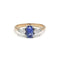 54 Bague en or 750, diamants et saphir Ceylan non chauffé 58 Facettes SA069