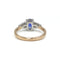 54 Bague en or 750, diamants et saphir Ceylan non chauffé 58 Facettes SA069