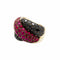 Bague 54 Damiani Gomitolo - Bague en or blanc, diamants noirs et rubis 58 Facettes 35870