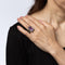 Bague 54 Art déco - Bague cocktail en or blanc 14 carats, améthyste et émail 58 Facettes G13574
