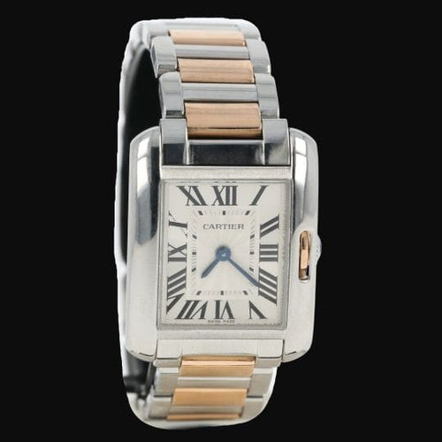 Cartier Tank Anglaise - Montre en or rose et acier 58 Facettes MT47471