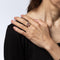Bague 53 Bague flip en or blanc 18k avec tourmaline rose, saphirs jaunes et diamants 58 Facettes G13586