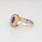 Bague 53 Bague flip en or blanc 18k avec tourmaline rose, saphirs jaunes et diamants 58 Facettes G13586