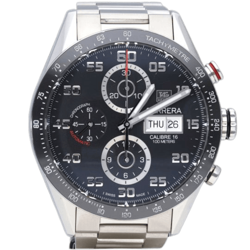 Montre TAG Heuer Carrera - Montre Calibre 16 Chronograph en acier 58 Facettes MT47429