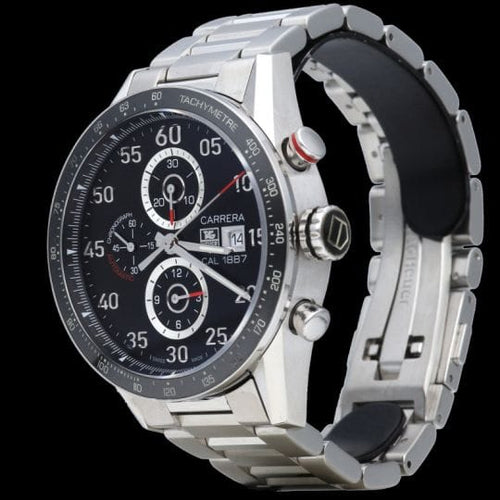 TAG Heuer Carrera - Montre chronographe Calibre 1887 en acier 58 Facettes MT47414