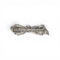 Broche nœud en platine, diamants et onyx 58 Facettes