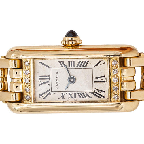 Cartier Tank - Montre en or jaune et diamants 58 Facettes 5729550CN