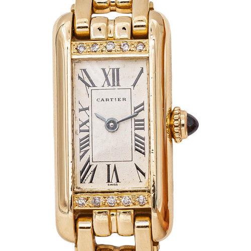 Cartier Tank - Montre en or jaune et diamants 58 Facettes 5729550CN