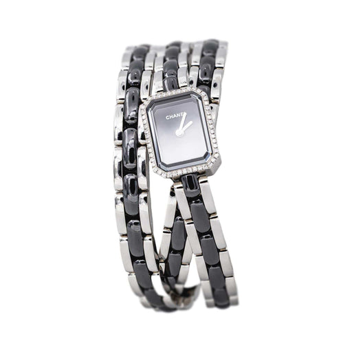 Chanel Première - Montre en acier, céramique et diamants 58 Facettes 5745058RV